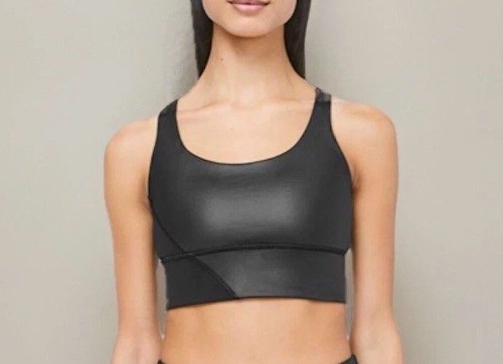 Lululemon Energy Bra Long Line Special Edition Cire Size 10 B/C Matte Black
